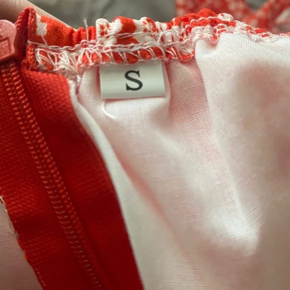 Shein Floral Self-Tie Back Romper - Picture 6 of 6